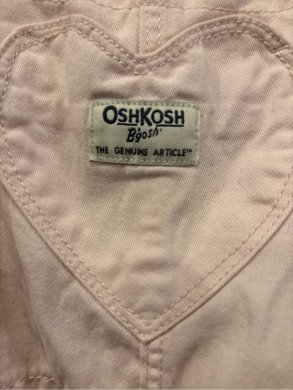OshKosh B'gosh Light Pink Heart Bib Overalls 4T